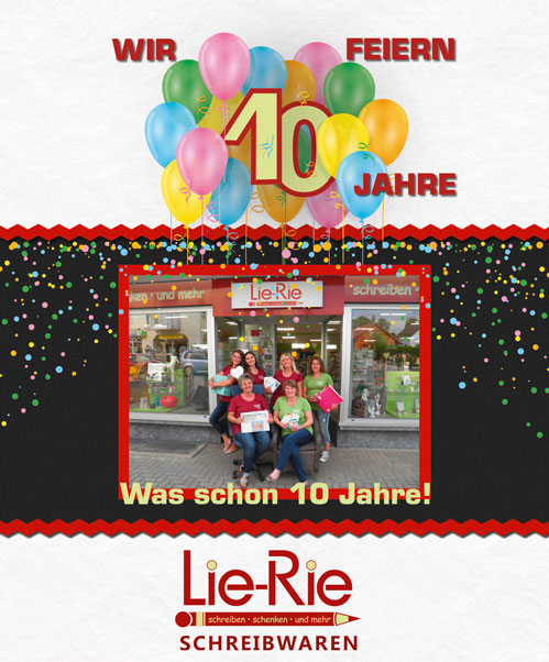 10 Jahre Schreibwaren Lierie